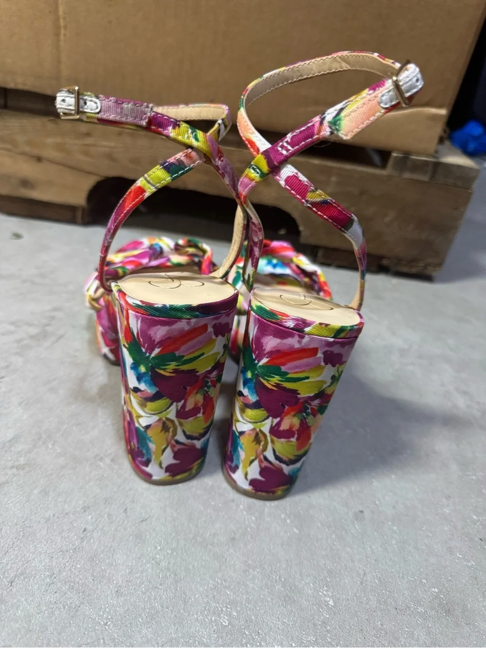 Jessica Simpson Floral Ginien Platform Sandal Womens 9 M New With Flaw